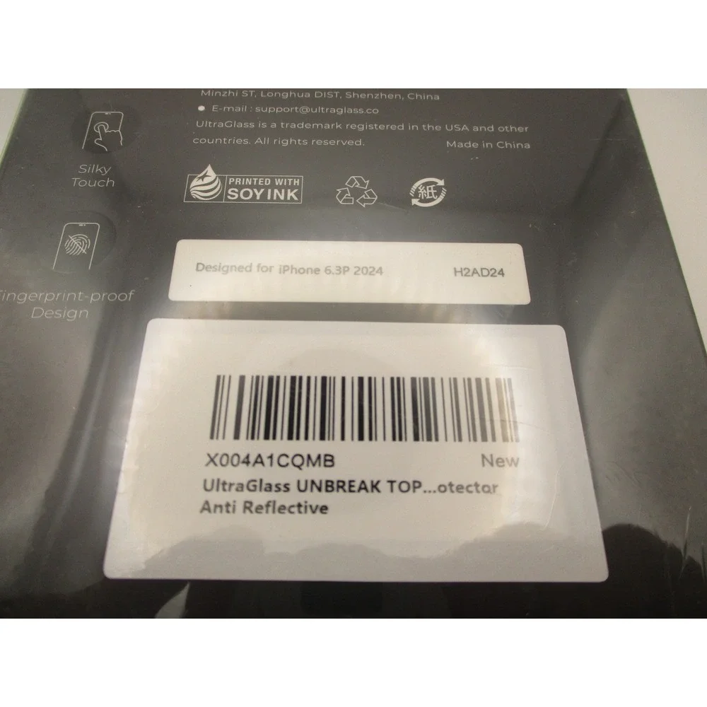 UltraGlass Screen Protector‎ iPhone 16 Pro 6.3P 2024 Anti Reflective UNBREAK TOP